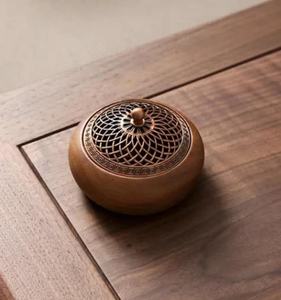 Brûleur d'encens en bois attrayant, porte-encens de luxe en métal, Bakhoor, encens arabe pour le Ramadan et l'Aïd Moubarak - Product Image 6