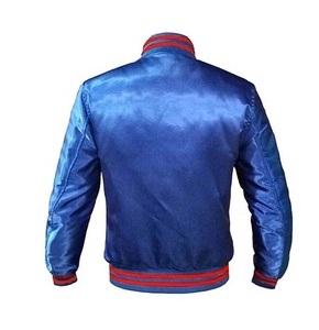 Veste de Baseball en Satin Personnalisé Dernière Conception Style Universitaire Américain Printemps Hiver Couleur Unie Street Wear Veste - Product Image 4