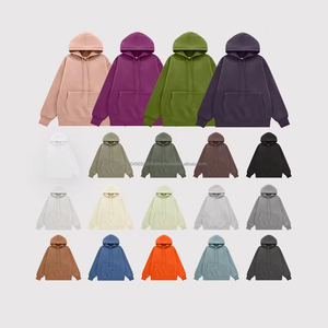 Sudaderas con capucha personalizadas al por mayor de alta calidad en blanco 350G Sudadera con capucha de color sólido pesado para hombres Sudadera con capucha minimalista para Unisex - Product Image 3