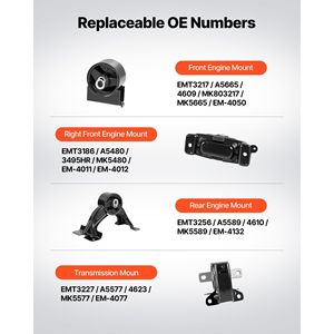 Juego de 4 Soportes de Motor y Transmisión Compatibles con Chrysler Town Country 3.6L V, 2011-2016, Repuesto - Product Image 3