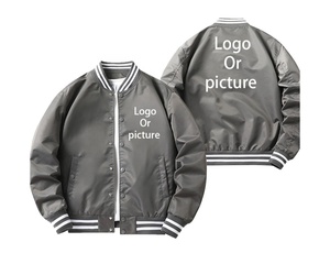 Custom University Versity Bomber Versity Jacket Canvas Waterproof Hooded Men College Jacket Bomber <b>Coat</b> With Logo Printing Front - Product Image 6