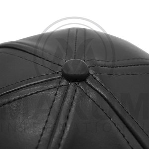 Vintage High-quality PU Leather Metal Adjustment Buckle Ponytail Sport Outdoors Unisex High Top Curved Brim Hat Baseball <b>Caps</b> - Product Image 6