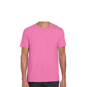 T-shirt à manches courtes pour homme, couleur unie violet, 100% coton, coupe classique, col rond, jersey tricoté, vêtements décontractés - Product Image 2