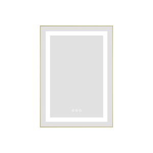 Specchio LED da Bagno 20 X 28 Pollici con Illuminazione Frontale e Posteriore, Montaggio a Parete, Cornice in Alluminio, Antiappannamento, Memoria, 3 Anni di Garanzia - Product Image 1