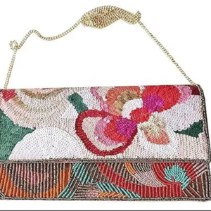 Pochette brodée à la main, prix abordable, sac à main ethnique de créateur pour femme, pour mariage, fête, soirée - Product Image 1