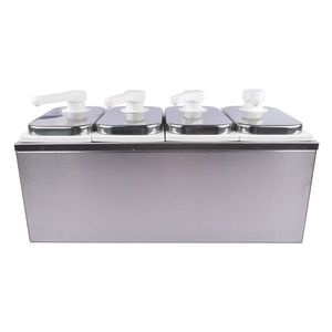 8L Stainless Steel Sauce Pump <b>Dispenser</b> Squeeze Condiment Dispensing Container <b>Drink</b> <b>Dispenser</b> with Pump Station - Product Image 1