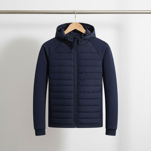 Latest Wholesale High Quality Custom Made Bubble Puffer <b>Jacket</b> for Men's <b>Canvas</b> Front Logo Polyester Filled Warm Winter - Product Image 3