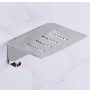 Soap Cage Professional Stainless Steel Toilet <b>Drain</b> Soap Box 11.8_8.3_4.3 CM Silver Black Punch free Soap Holder <b>Bathroom</b> - Product Image 3