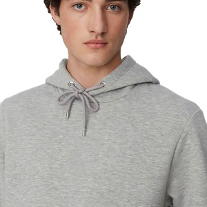 กางเกงวอร์มผ้าฝ้ายหนาสองชั้นผ้าฟลีซสีดำเรียบๆไม่มีเชือกกางเกงและชุดเสื้อมีฮู้ด - Product Image 3