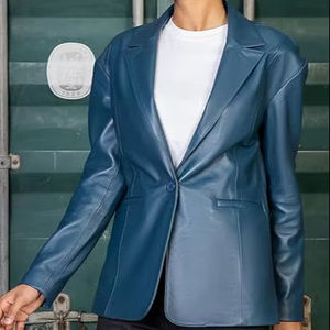 OEM Women's Cow Suede Leather Jacket <b>Quilted</b> Waterproof Breathable Eco-Friendly Zipper Closure Custom Logo Positions - Product Image 1