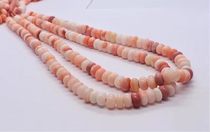 Natural <b>Peach</b> Opal Smooth Rondelle Beads 7.5MM 8MM Natural <b>Peach</b> Opal Plain Rondelle Beads Genuine Candy <b>Peach</b> Opal Gemstone - Product Image 6