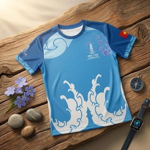 Fabricant de polos personnalisés pour l'événement de pickleball Vietnam Airlines, vêtements de sport unisexes à manches courtes en polyester, anti-transpiration - Product Image 4