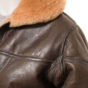 Veste bomber en cuir d'agneau véritable pour femmes, écologique, respirante, à double col, style streetwear pour femmes - Product Image 5