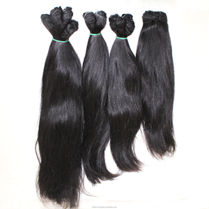 100% Unprocessed Virgin Indian Hair Extension Soft Hand-tied Natural Wave Style Raw Hair Vendor's Remi Hair - Product Image 5