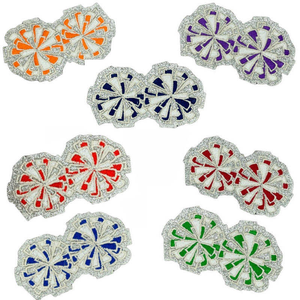 Écusson brodé personnalisé de haute qualité avec logo, style cœur et fleur, en tissu sergé écologique, thermocollant ou à coudre pour vêtements - Product Image 6