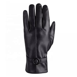 Guantes de lana cálidos de invierno para hombre, guantes de trabajo de piel de oveja impermeables para invierno - Product Image 1