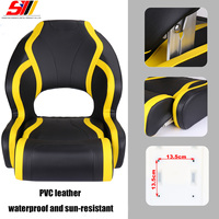 En stock, siège de bateau pliable résistant aux UV et imperméable, hauteur réglable, coussin marin universel, siège de commandement pour bateau à moteur, kayak