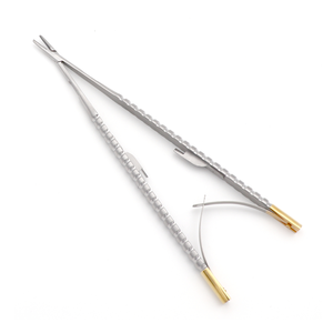 Portaagujas Castroviejo Recto TC 1.2mm 18cm de Acero Inoxidable, Instrumento Quirúrgico de Precisión Microquirúrgica - Product Image 6