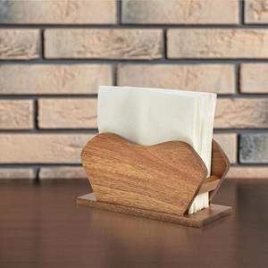 Porte-serviettes rectangulaire en bois massif épais 2026, taille moyenne, organisateur de table à manger - Product Image 3