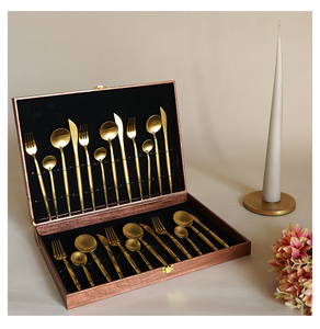 Weddings Brass Spoon Gifts 6 Pieces Set Packing <b>Box</b> Wedding Parties Gifts Brass <b>Dessert</b> Spoon Cutlery - Product Image 3