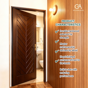 Puerta Interior de Madera Sólida GA-29L Scandivan con Diseño Creativo de Ranuras para Habitación Principal, Tamaño Personalizado, Buena Calidad - Product Image 3