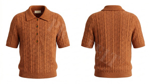 Cárdigan de Punto de Manga Corta a la Moda, Estilo 2026, con Cuello Abotonado, Suave, Informal y Cómodo, Tipo Polo - Product Image 4