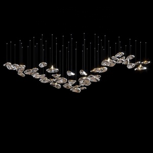 Lampadario a Sospensione LED Moderno in Cromo, Lampada Unica con Sfere di Vetro a Bolle per Casa, Sala, Hotel, Lobby, Villa - Product Image 4