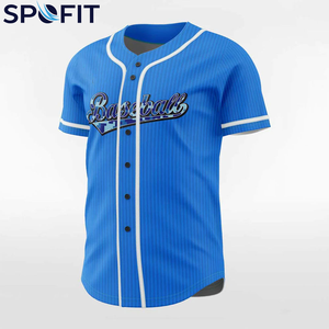 Camiseta de Béisbol Personalizada al por Mayor para Hombre, 100% Poliéster, Transpirable, Tallas Grandes, Ropa Deportiva de Alta Calidad, Camiseta Estampada por Transferencia de Calor - Product Image 4