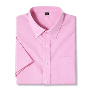 Chemise décontractée pour homme en coton Oxford rayé, anti-plis, respirante, à fermeture tricotée, grandes tailles, coupe régulière, printemps - Product Image 1