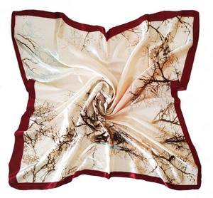 Pañuelo de satén personalizado, tela suave con tacto de seda, pañuelo estampado, fabricante OEM ODM con etiqueta privada para regalo promocional de moda. - Product Image 2