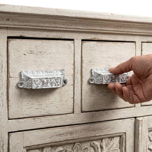 <b>Rustic</b> Zinc Alloy Drawer Pull Handle Rectangle Shape Durable Furniture Knob for Dresser Cabinet - Product Image 2