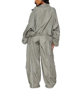 Veste de survêtement coupe-vent zippée en nylon personnalisée pour femme, respirante, pour le sport et le streetwear estival, collection été du fabricant - Product Image 2