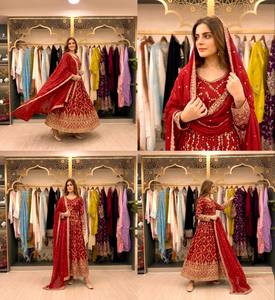 ชุดเดรส Anarkali ผ้าไหมชีนอน รุ่น Royal Mirror Grace ปักลายกระจก ชุดเดรสสำหรับงานปาร์ตี้ คอลเลคชั่นงานเทศกาล ปักลาย - Product Image 6
