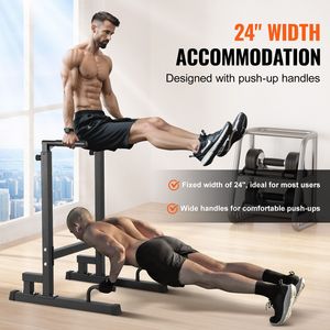 Stazione per Dip Bar in Acciaio Resistente con Capacità di 227 kg, Altezza Regolabile, Stabilizzatore per Allenamento Fitness - Product Image 4