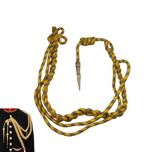 Cordon métallique tressé doré avec embouts en laiton pour vêtements, aiguillette classique - Product Image 1