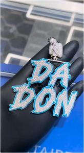 Colgante Personalizado con Nombre de Letra VVS Moissanite, Estilo Hip Hop, Esmaltado, Plata 925, Iniciales, Chapado en Oro y Rodio, Engaste de Garra, Unisex - Product Image 3