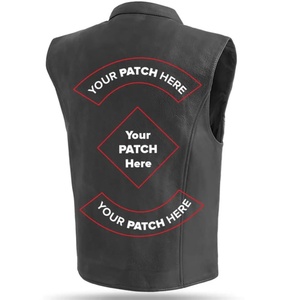 Chaleco de Cuero Genuino Negro de Alta Calidad para Motociclistas, Diseño Elegante con Cierre Frontal y Acabado Impecable - Product Image 3