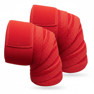 Workout with Customization Wrist Wraps Weightlifting <b>Knee</b> Support Wraps Gym Power lifting Heavy Elastic <b>Knee</b> Wraps - Product Image 5