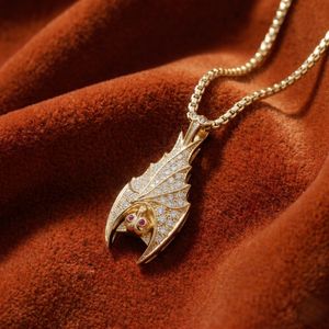 Pendentif Aile de Chauve-Souris Plaqué Or Moissanite Iced Out, Bijoux de Rappeur pour Hommes et Femmes, Bijoux de Mode Hip Hop, Cadeau - Product Image 2