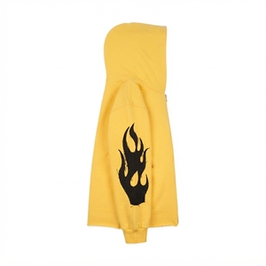 Sweat à capuche zippé personnalisé pour homme, 100 % coton, impression numérique, motif noir, streetwear, coupe oversize, fabricant - Product Image 3