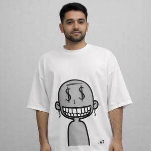 T-shirt graphique ample et carré pour homme – Tee-shirt streetwear en coton premium avec imprimé dessin animé personnalisé - Product Image 1