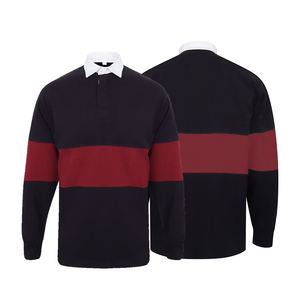 Camiseta de Rugby Personalizada en Oferta, Unisex, Se Aceptan Colores Personalizados, Tela de Algodón Antibacteriana, Tallas Grandes, Manga Larga, Logotipo Personalizado - Product Image 4