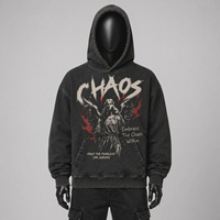 Sweat à capuche unisexe en molleton épais respirant, style streetwear, avec double fermeture éclair, 100% coton, brodé et perlé, idéal pour l'hiver