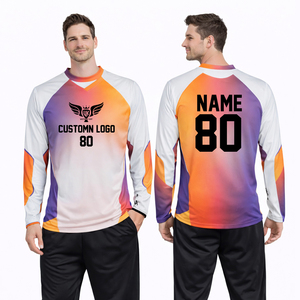 เสื้อเจอร์ซีย์ MTB แบบกำหนดเองได้ สำหรับดาวน์ฮิลล์ BMX มอเตอร์ครอส เสื้อแข่งแขนยาวระบายอากาศได้ดี ชุดสำหรับปั่นจักรยานเสือภูเขา - Product Image 3