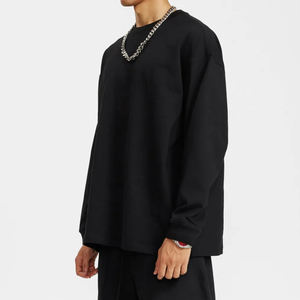 T-shirts personnalisés à manches longues grande taille pour hommes 2026 – T-shirt épais 100 % coton à manches longues surdimensionné pour garçons, femmes et étudiants - Product Image 5