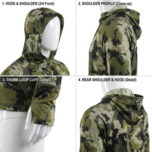 Chaqueta de Pesca MEGAMAPLE Personalizada, Unisex, Impermeable, 100% Poliéster, Transpirable, Protección UPF 50, 240g, Tipo Pullover - Product Image 5