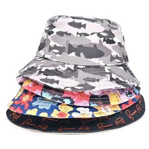 Wholesale Custom Embroidery Design Logo Spring and Summer Fisherman Reversible Cotton Panama Fisherman <b>Bucket</b> <b>Hat</b> - Product Image 3