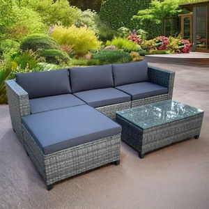 SF00082 Modern One Seat Outdoor Patio Living Room Set <b>Garden</b> Sofas Coffee <b>Table</b> Washable Cushions Hotels Villas - Product Image 5