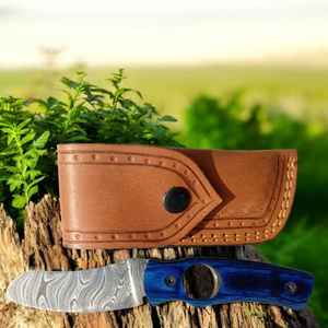 มีดพับคุณภาพสูงขายดีที่สุด มีดพกพาสำหรับตั้งแคมป์ ผลิตจากเหล็กดามัสกัสคุณภาพสูง พร้อมด้ามไม้ - Product Image 1