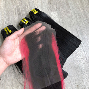 Vente en gros d'extensions de cheveux vierges crus vietnamiens 100% Super Double os droit rose tache de naissance tissage cheveux - Product Image 4